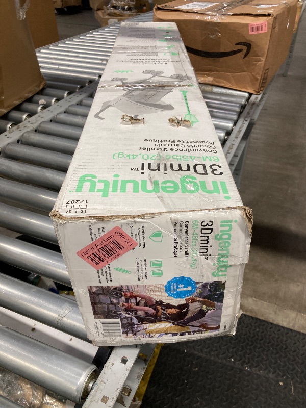 Photo 1 of ***(MISSING PARTY -SELLING AS IS)*** Ingenuity3D Mini Convenience Stroller – Lightweight Stroller with Compact Fold, Multi-Position Recline, Canopy with Pop Out Sun Visor – Umbrella Stroller for Travel and More, Cashew Tan   ***(MISSING ONE WHEEL, BOX RIP