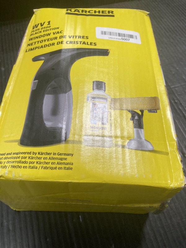 Photo 1 of **MISSING CHARGER PLUG**Kärcher WV 1 Plus Black Edition Window Vacuum Squeegee - for Showers, Mirrors, Glass, & Countertops - 10 in. Squeegee Blade