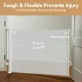 Photo 1 of  Retractable Baby Safety Gate,Mesh Pet Gate 33" Tall, Extends to 55" Wide, Indoor & Outdoor Gates for stair,White