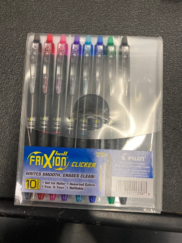 Photo 1 of ***ONLY 8 PENS INCLUDED***Pilot FriXion Erasable Gel Pens, Fine Point 0.7 mm Erasable Pens, Pack of 10 Assorted Colors***2 PENS MISSING***