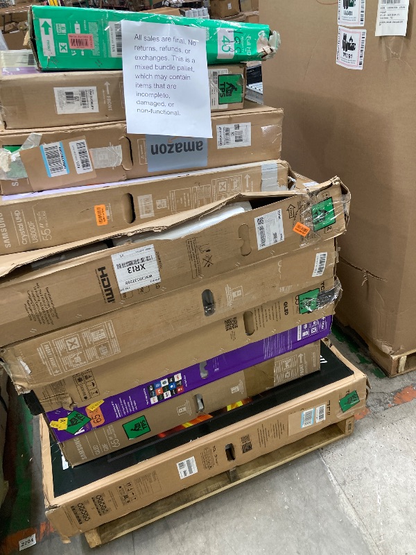 Photo 1 of ********No returns***No refund*******TV pallet doesn't work, only for parts of different brands and sizes. Some turn on, others don't. Broken screens, possibly missing cables and remote control. Returns not accepted. Final sale, approximate retail price o