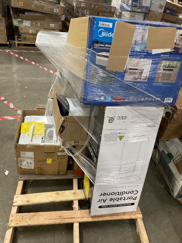 Photo 1 of ****no returns accepted***** final sale *****pallet with air conditioners and possible some fans only for parts, remote control or some part may be missing this pallet also contains small miscellanious item retail price is estimated for parts.