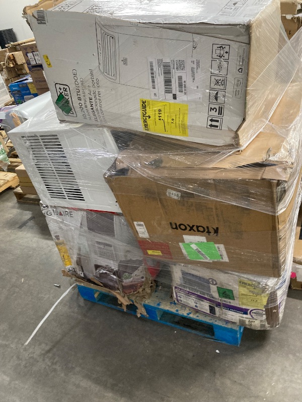 Photo 1 of ****no returns accepted***** final sale *****pallet with air conditioners and possible some fans only for parts, remote control or some part may be missing this pallet also contains small miscellanious item retail price is estimated for parts.