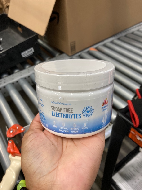 Photo 1 of  BB 08.30.25 Electrolytes Powder No Sugar - No Artificial Sweeteners or Flavors, Strawberry Lemonade, 40 Servings - Hydration Powder - Sugar Free Electrolytes (40 Servings, Strawberry Lemonade)