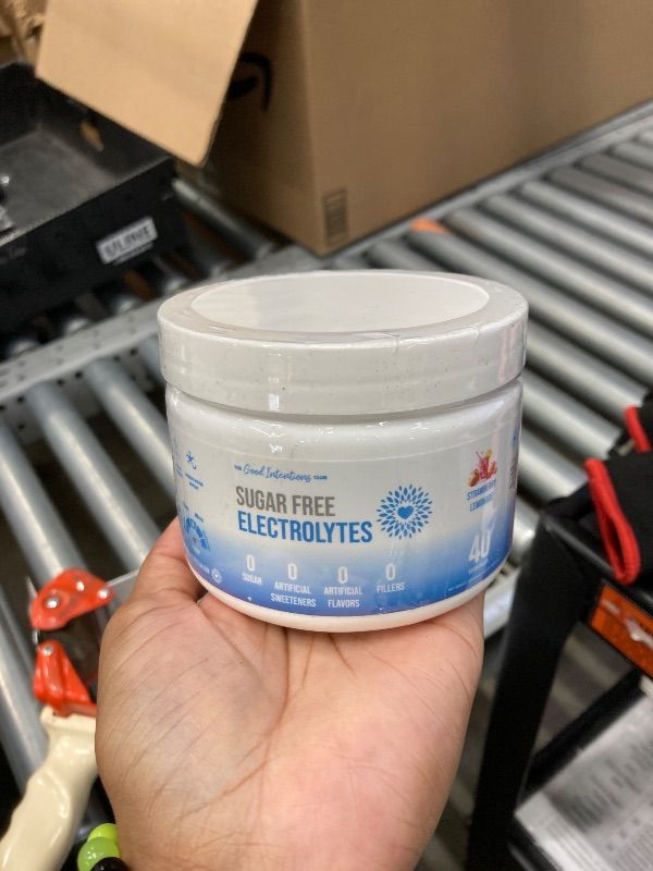 Photo 1 of  BB 08.30.25 Electrolytes Powder No Sugar - No Artificial Sweeteners or Flavors, Strawberry Lemonade, 40 Servings - Hydration Powder - Sugar Free Electrolytes (40 Servings, Strawberry Lemonade)