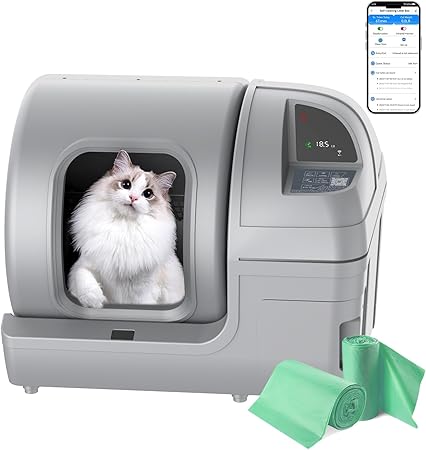 Photo 1 of ***(PARTS ONLY-SELLING AS PARTS ONLY -MISSING PIECES)***
Self Cleaning Cat Litter Box - Extra Large Cat Litter Box for Multiple Cats, App Control Odor Removal Automatic Cat Litter Box Includes Includes Cat Litter Box Liners/Scooper