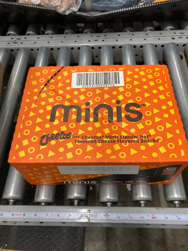 Photo 1 of  BB 03.26.25 Minis Canisters, Cheetos Flamin' Hot, 1.5 Ounce (Pack of 12)