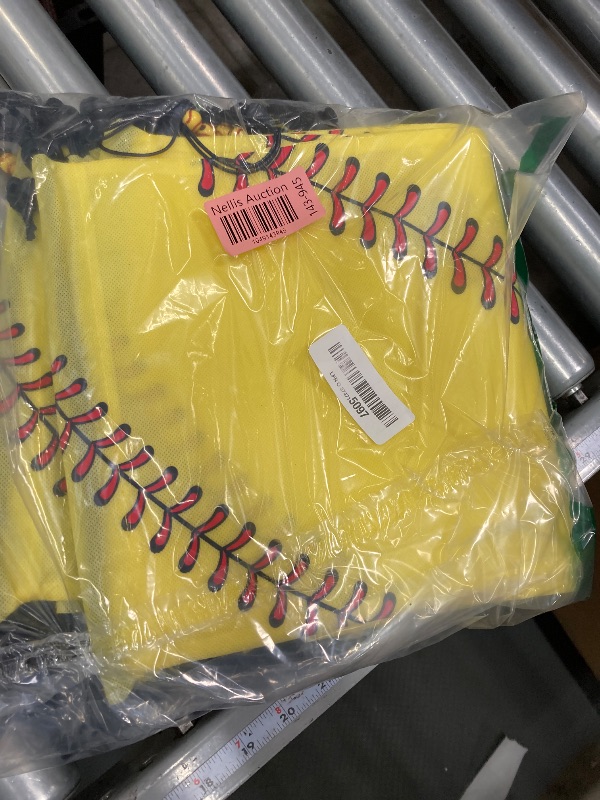 Photo 1 of 122 Pcs Softball Party Favors Softball Gifts for Girls and Boys, Include Softball Bracelet Drawstring Softball Bag Foam Mini Softball Ball Hair Ties Button Badges and Softball Stickers for Team
