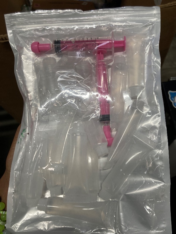 Photo 1 of 12pcs Empty Lip Gloss Tubes - 8ml Clear Lip Balm Containers with 2pcs 5ml Syringes,Refillable Balm Squeeze Tube Mini Cosmetic Soft for DIY Gloss and Travel Toiletries