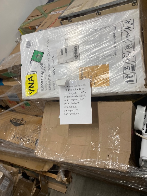 Photo 1 of ****no returns accepted***** final sale *****pallet with air conditioners and possible some fans only for parts, remote control or some part may be missing this pallet also contains small miscellanious item retail price is estimated for parts.