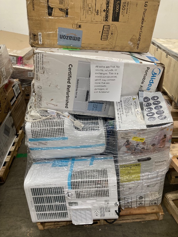 Photo 1 of ****no returns accepted***** final sale *****pallet with air conditioners and possible some fans only for parts, remote control or some part may be missing this pallet also contains small miscellanious item retail price is estimated for parts.