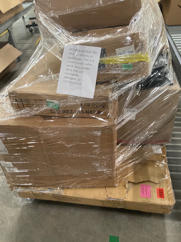 Photo 1 of ********no return no refund ********* pallet of different wooden items for example bed, mirrors, chairs, tables and much more returns are not accepted final sale
