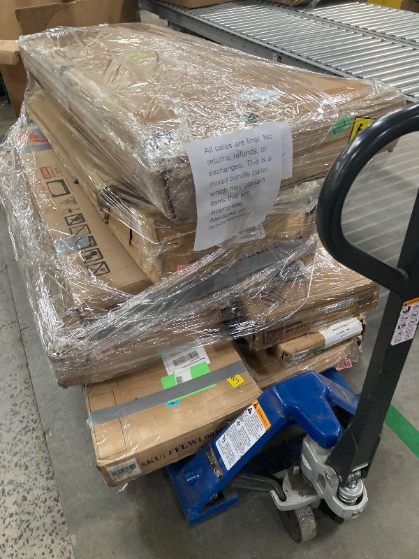 Photo 1 of ********no return no refund ********* pallet of different wooden items for example bed, mirrors, chairs, tables and much more returns are not accepted final sale