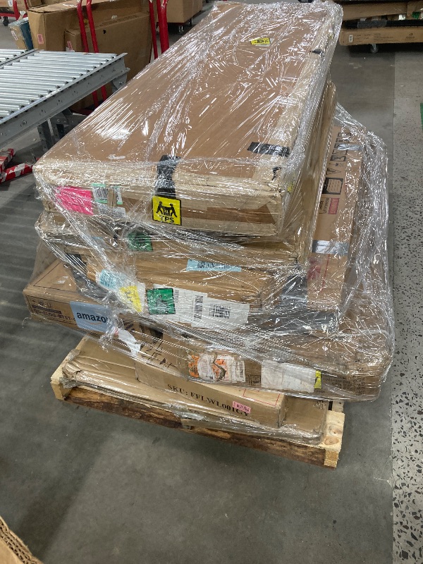 Photo 1 of ********no return no refund ********* pallet of different wooden items for example bed, mirrors, chairs, tables and much more returns are not accepted final sale