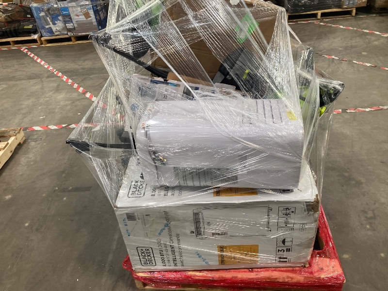 Photo 1 of ***********No returns accepted*********Pallet with different patio items such as grill, grass cutting machine, storage and much more. Final sale. Maybe parts are missing and do not work. Retail price is for part... Final sale. Returns are not accepted.