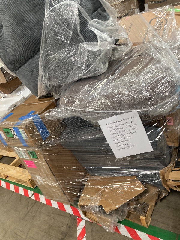 Photo 1 of ********no return no refund ********* pallet of different wooden items for example bed, mirrors, chairs, tables and much more returns are not accepted final sale