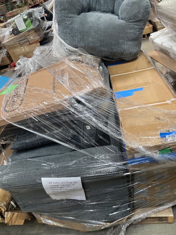 Photo 1 of ********no return no refund ********* pallet of different wooden items for example bed, mirrors, chairs, tables and much more returns are not accepted final sale