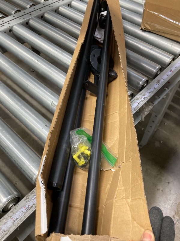 Photo 1 of 1 Inch Industrial Adjustable Curtain Rod for Windows 48 to 86,Indoor/Outdoor Pipe Wrap Around Curtain Rod