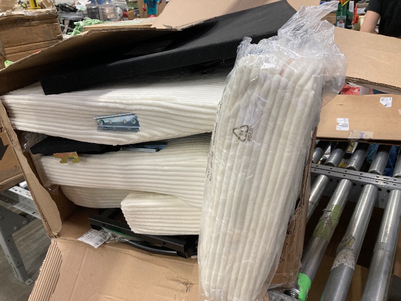 Photo 1 of *****MISSING PARTS USED **VINGL 39.2" Wide 360° Swivel Accent Armchair with 2 Pillows, Oversized Single Sofa, Chair and a Half with Side Pockets and Wide armrest for Living Room, Bedroom, Reading Room, Corduroy Beige