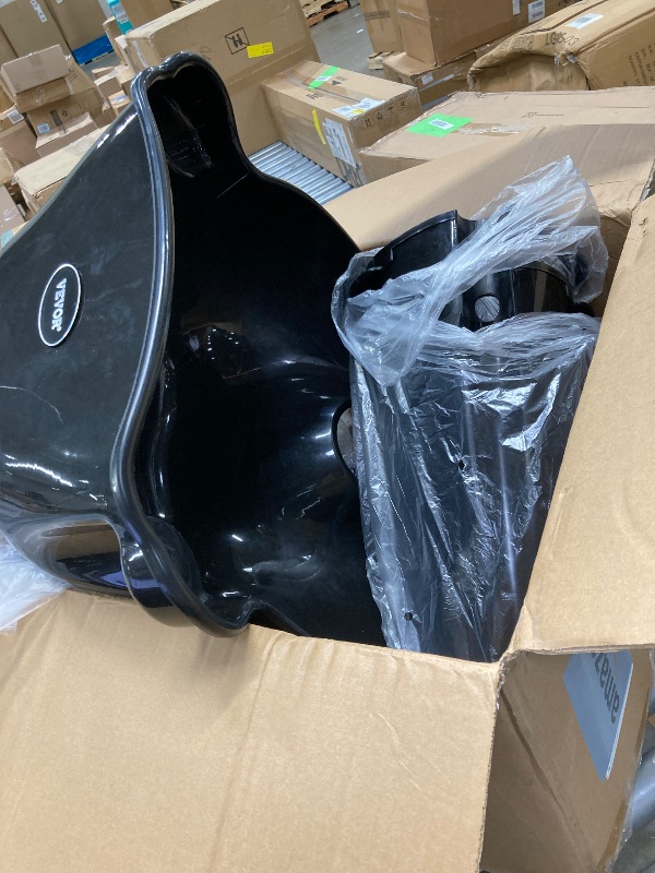 Photo 1 of ***USED, MISSSING PARTS***VEVOR Portable Shampoo Bowl, Shampoo Sink for Washing Hair with Electric Pump, Includes 2 Buckets 2 Showerheads, Drain Hose, Height and Angle Adjustable Portable Wash Bowl for Home Salon Use, Black