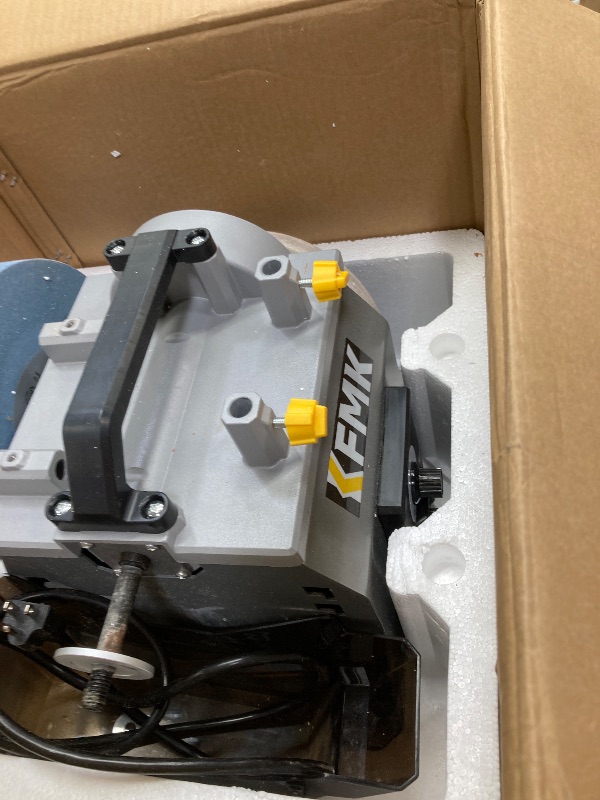 Photo 1 of ***used misssing parts ******KFMK 10 Inch Variable Speed Wet Sharpening System, 90-160RPM Wet Bench Grinder, Two Direction Water Cooled Wet/Dry Sharpening System for knife, Chisel, Scissor, Woodworking Tools