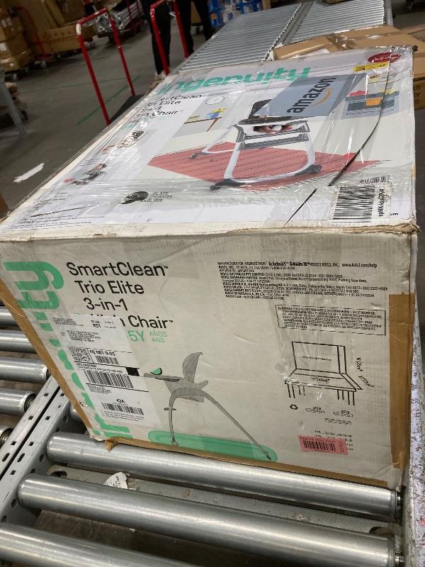 Photo 1 of *****used**** Ingenuity SmartClean Trio Elite 3-in-1 Convertible Baby High Chair, Toddler Chair, and Dining Booster Seat, For Ages 6 Months and Up, Unisex - Slate