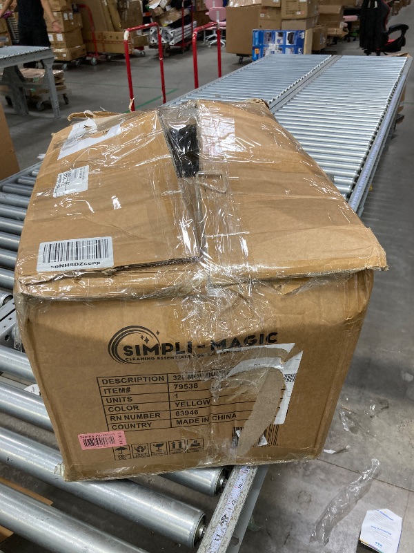 Photo 1 of ***missing parts used***Amazon Basics Side Press Wringer Combo Commercial Floor Cleaning Rectangular Mop Bucket on Wheels, 35-Quart, Yellow