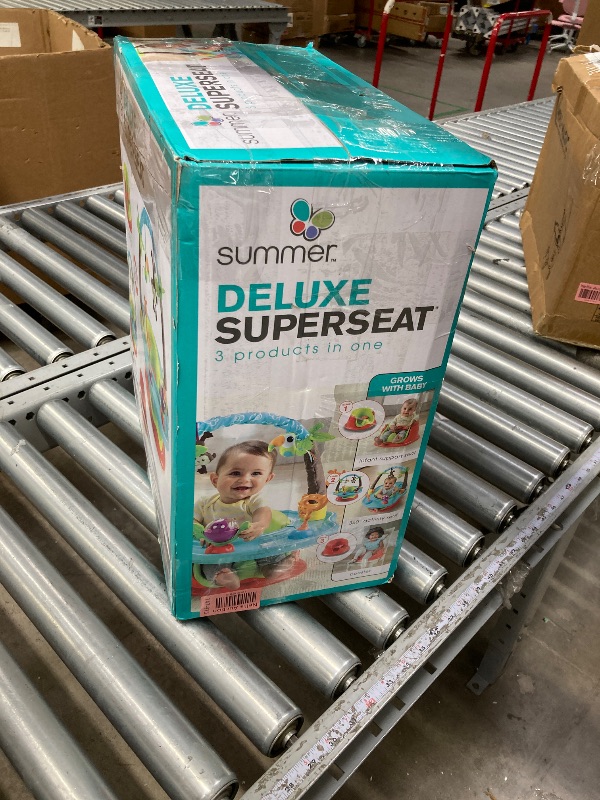 Photo 1 of ** used, missing parts*****Summer by Bright Starts Deluxe SuperSeat, Wild Safari, Fun Baby Seat for Sitting Up, Playtime, and Meals, Ages 4 Months to 4 Years