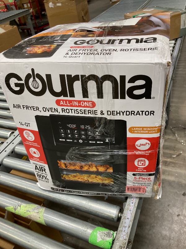 Photo 1 of ****HAS SOME BROKEN SIDES BUT SMALL**Gourmia 14qt All-in-One Digital Air Fryer, Oven, Rotisserie & Dehydrator