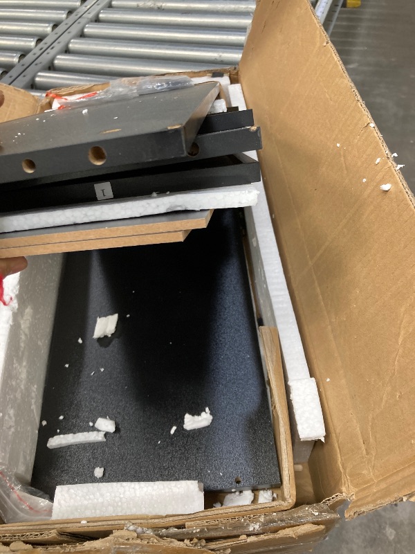 Photo 1 of **used missing parts VECELO Tier Bookcase with Storage Shelves, 21.3" Modern Bookshelf for Organizer Display Stand Home Office, Vertical or Horizontal, Black