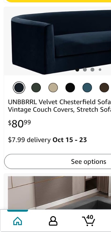 Photo 1 of  **USED**  ijuicy Convertible Floor Sofa BeThick Futon Sleeper Foam Couch, Velvet Folding WithOttomans, Upholstered Fold Out, Multifunctional Mattress - Dark BLACK