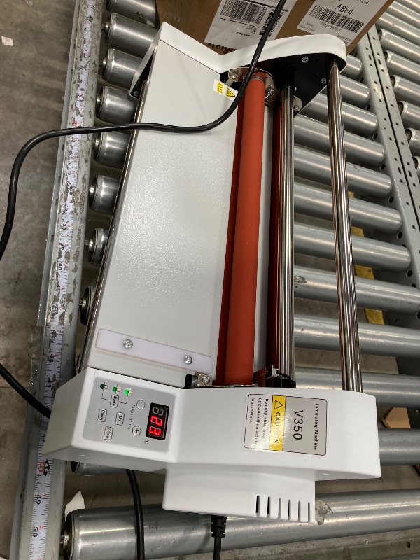 Photo 1 of ***USED***Generic 350mm Laminator Machine, Cold Hot Roller Laminating Machine, Single- & Double-Sided Thermal Laminator for Paper Card Wood Veneer PVC Foil, Digital Display, Safety Protection (V350), 6333-350