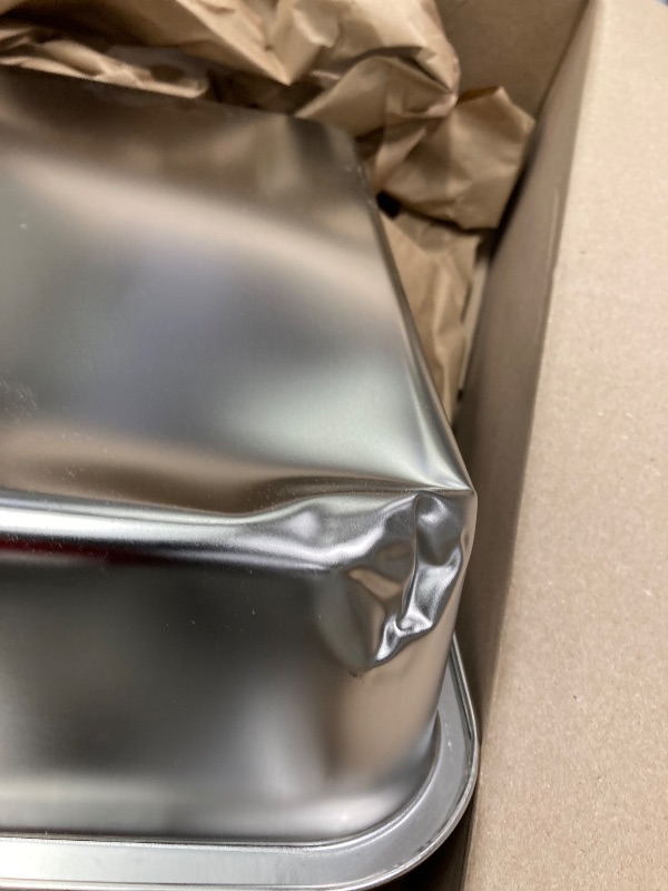 Photo 1 of  **THERE ARE TWO AND THERE IS ONE THAT HAS A SUMI SIDE**USED***IKITCHEN Stainless Steel Cat Litter Box, Large Metal Litter Pan for Cats, Kitty Litter Box Never Absorbs Odors, Low Side Entry Non Stick, Easy Clean 17.5 x 13.5 x 4 inches