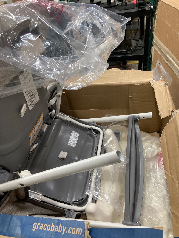 Photo 1 of *MISSING PARTS*  Graco Slim Snacker High Chair, Ultra Slim, Fast-Folding, Multiple Recline Positions, Comfortable Feeding, Whisk