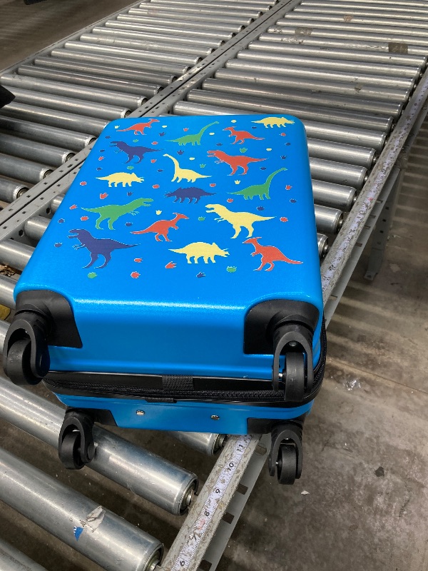 Photo 1 of ***used****Redbaker 6 Pcs Kids Luggage Set 17 Inch Kids Rolling Luggage Double Pattern Suitcase for Girls Boys School Gift(Dark Blue,Dinosaur Style)