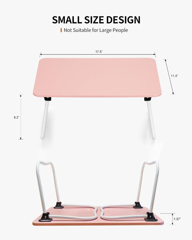 Photo 1 of *used misssing parts *aptop Lap Desk, Foldable Laptop Table Tray with  Storage Drawer and Cup Holder, Lap Bed Desk Notebook Stand Laptray Portable Standing Table for Bed Couch Floor