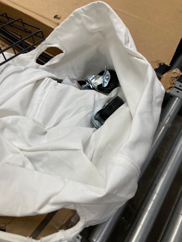 Photo 1 of **used***Artesa Verona Collapsible Laundry Cart with Basket, Black Large