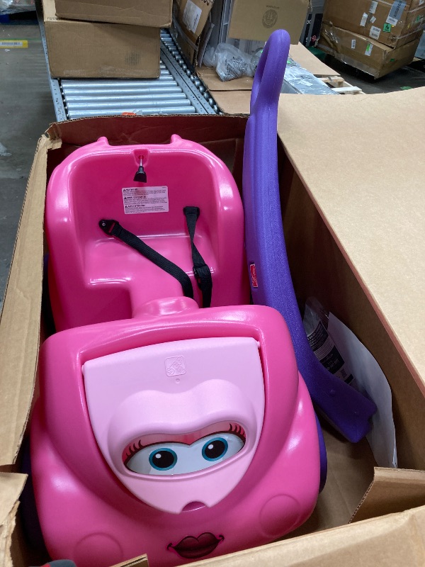 Photo 1 of ****has no return    It is missing several things like the guide***used missing paryts****Push Around Buggy Kids Push Car, Ride On Toy, Stroller Substitute, Includes Seat Belt & Horn, Made of Durable Plastic, Max Weight 50 lbs., For Toddlers  Old, Pink