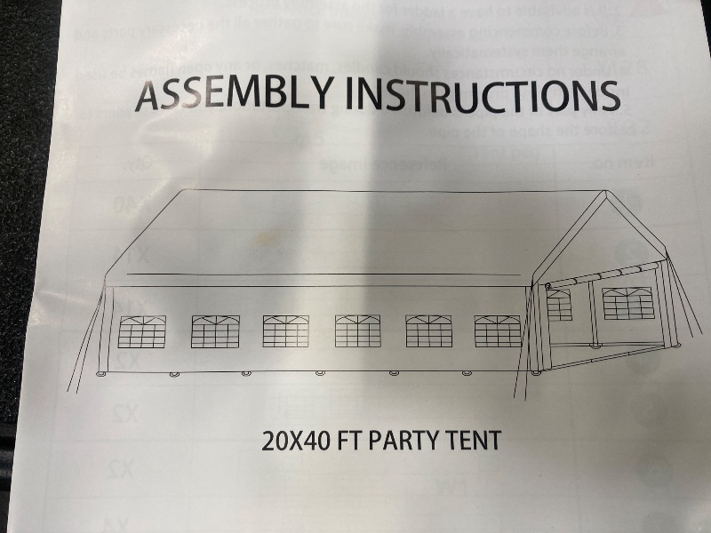 Photo 1 of ** Partial Set ** Box , 2, and 2 out of 5 ** Party Tent 20x40Ft Heavy Duty Outdoor Large Canopy
