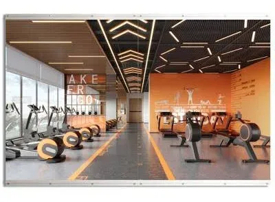 Photo 1 of ** Stock Picture for Reference Only ** 96 in Modern Wall-Mounted yoga Gym Mirror