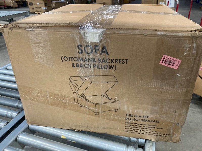 Photo 1 of ** This sofa is a part of a sectional set. However, due to shipping reasons, other boxes will be processed or already have been processed prior or once received. 

This box number currently unknown. **
 Modular Sectional Sofa with Storage, U Shaped Sectio