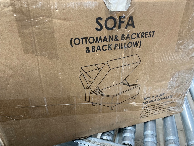 Photo 1 of ** This sofa is a part of a sectional set. However, due to shipping reasons, other boxes will be processed or already have been processed prior or once received. 

This box number currently unknown. **
 Modular Sectional Sofa with Storage, U Shaped Sectio