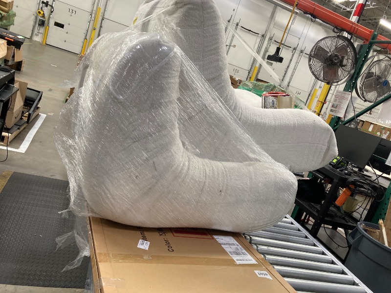 Photo 1 of **2 Chair Set. Both pieces require some cleaning, due to shipment. Please see attached pictures below... **

WHGBJA Bean Bag Chair for Adults, Comfy Togo Sofa Bean Bag Couch Lounge Soft Teddy Material Furniture Gift High-Quality Bean Bag Chair, White 2 Pi