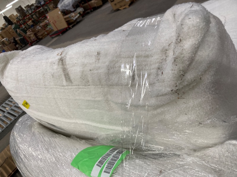 Photo 1 of **2 Chair Set. Both pieces require some cleaning, due to shipment. Please see attached pictures below... **

WHGBJA Bean Bag Chair for Adults, Comfy Togo Sofa Bean Bag Couch Lounge Soft Teddy Material Furniture Gift High-Quality Bean Bag Chair, White 2 Pi