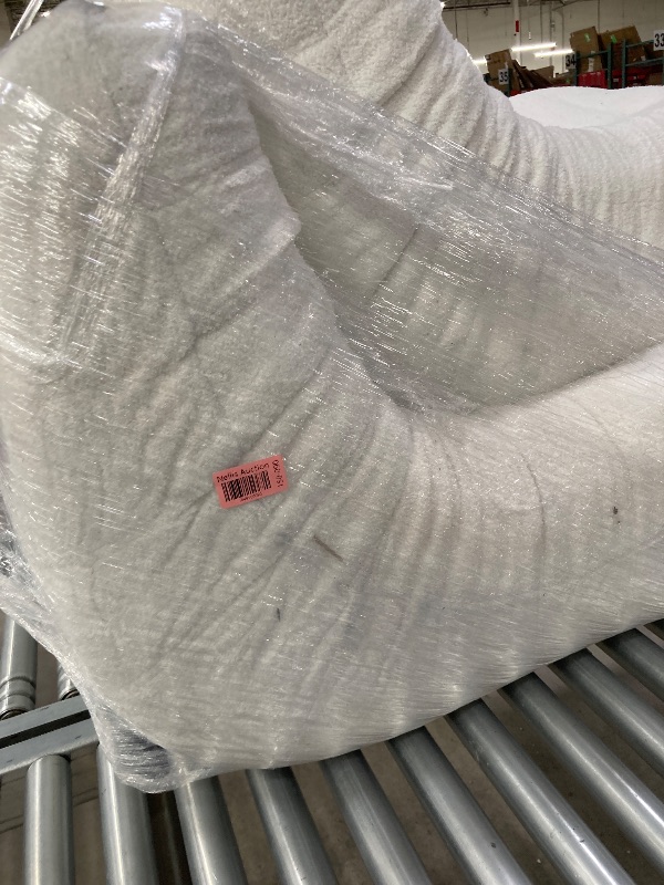 Photo 1 of **2 Chair Set. Both pieces require some cleaning, due to shipment. Please see attached pictures below... **

WHGBJA Bean Bag Chair for Adults, Comfy Togo Sofa Bean Bag Couch Lounge Soft Teddy Material Furniture Gift High-Quality Bean Bag Chair, White 2 Pi