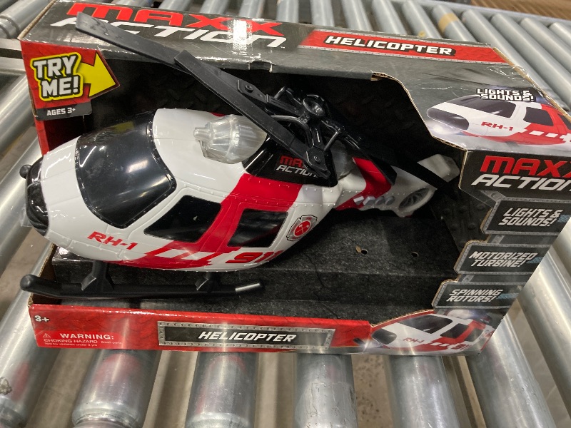 Photo 1 of **The blades do not spin. **

Sunny Days Entertainment Maxx Action Large Helicopter - Lights and Sounds Vehicle with Motorized Turbine and Spinning Rotors