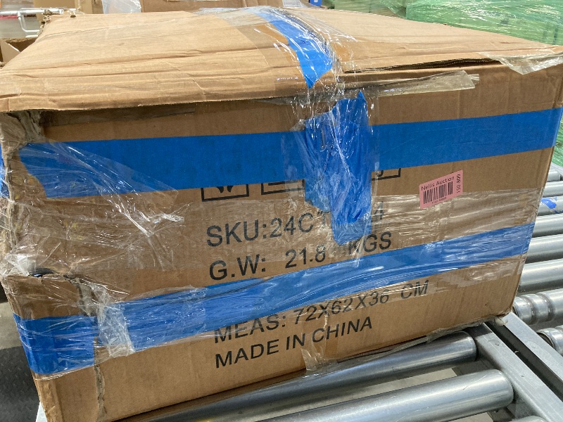 Photo 1 of **This is a partial set. Box number unknown. **
ovios 6 Pieces Patio Furniture Set, Outdoor Wicker Sectional Sofa with Glass Table Comfy Cushions, Modern Modular Deep Seat Couch Rattan Conversation Set, Dark Grey