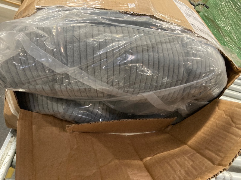 Photo 1 of ** Cushions Only, Partial Set**
CHITOOMA 75" Corduroy Futon Sofa Bed, Gray Convertible Couch with Adjustable Backrest and 6-Level Armrests, Comfy Sleeper Sofa for Living Room, Apartment, or Office