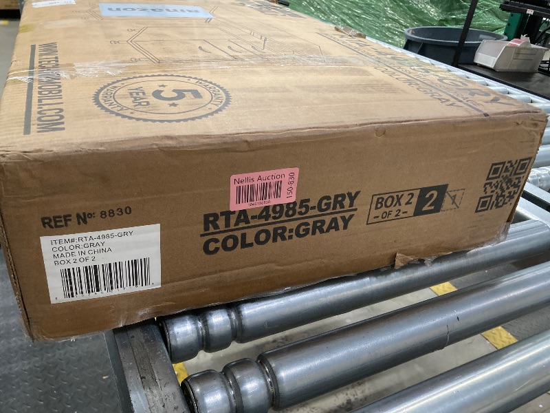 Photo 1 of **Box 2 of 2.... Box 1 currently unknown.**
47.5'' Computer Desk with File Cabinet and Drawers, Storage Cabinet with Removable Shelf and Ventilation for CPU, Home Office Desk or Computer Workstation with Keyboard Tray, Grey