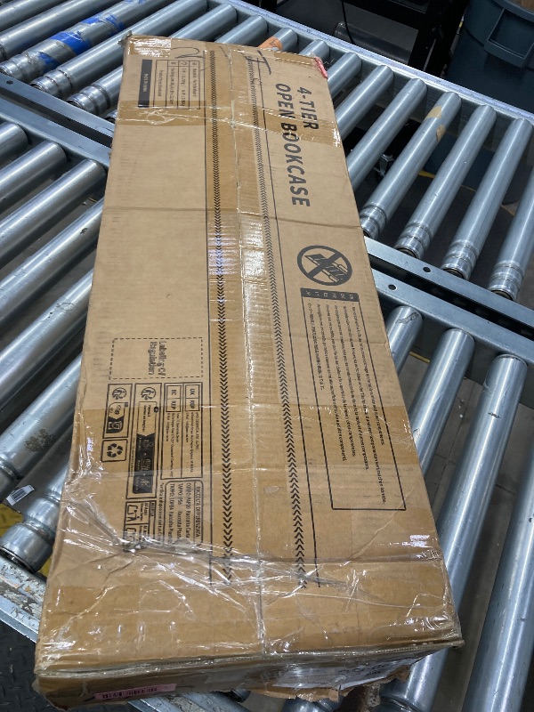 Photo 1 of Bookshelf, 4-Tier Bookcase, Bookshelf, Open Storage Shelf, 9.4 x 11.8 x 41.7 Inches, for Living Room, Home Office, Dining Room, Ebony Black ULBC434B01